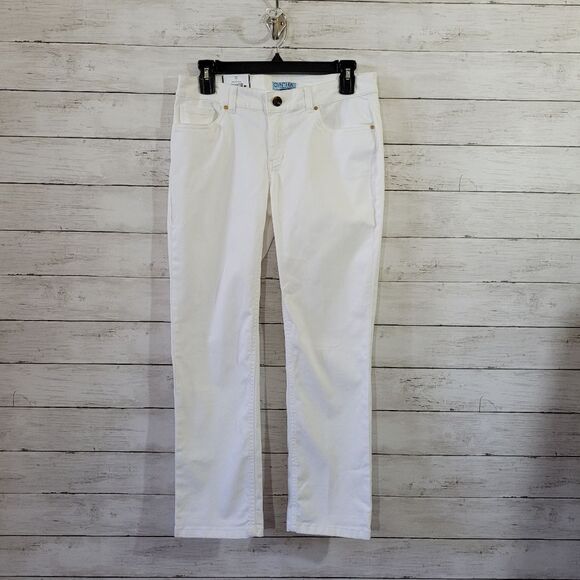 NWT Cynthia Rowley Women's Size 4 Clean White Soft Denim Cropped Jeans Summer - Picture 10 of 10